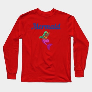 Black Mermaid Long Sleeve T-Shirt